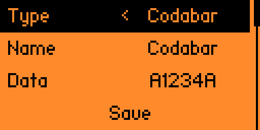 Codabar Data Example Codabar Data Example